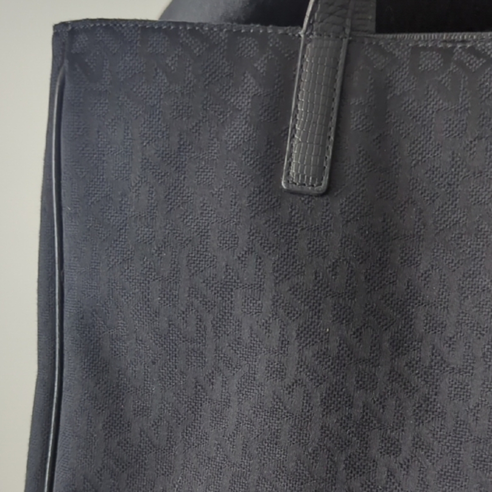 DKNY Black Stylish Slim Canvas Tote Bag - Picture 3 of 5